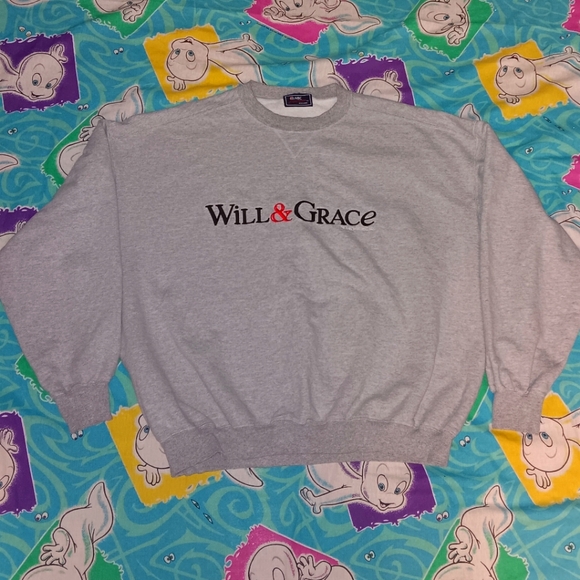 2002 Will & Grace NBC Experience Store Vintage Sweatshirt Y2K TV Show - Picture 1 of 6